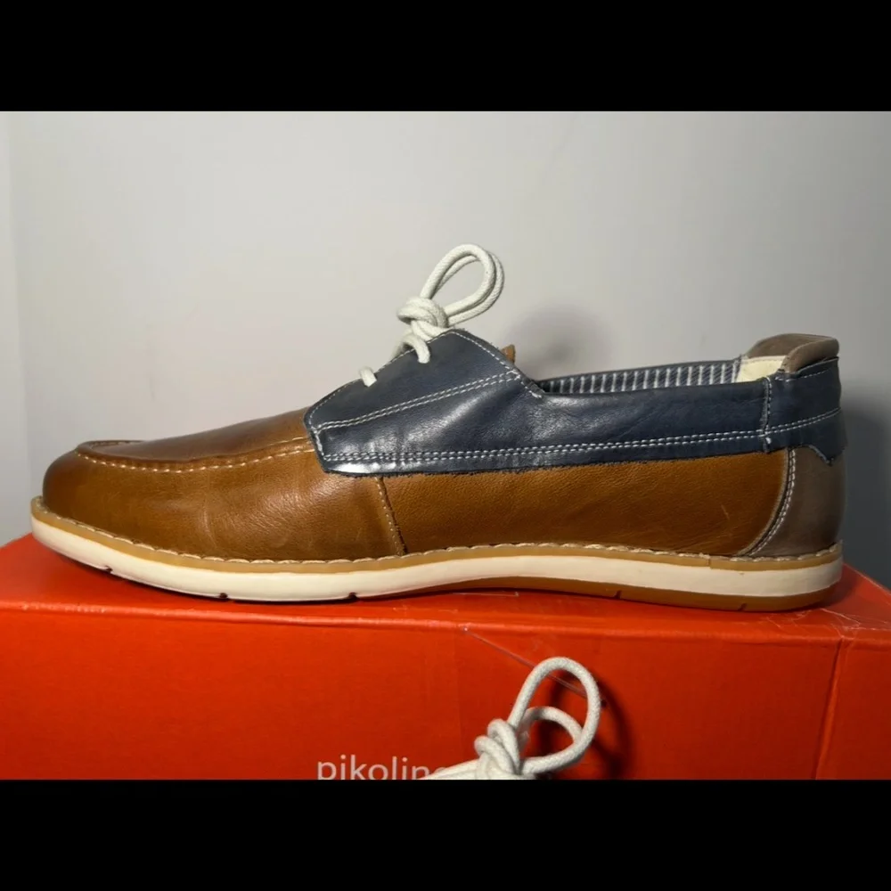Pikolinos Jucar M4E-1035BFC1 Boat Shoes Brandy Leather Mens EU 43/US 9-9.5